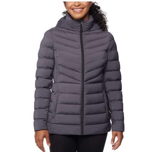 Hooded Long Puffer Jacket Coat 